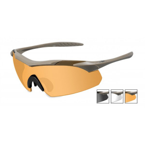 Стрелковые очки WX VAPOR 3512. Оправа: TAN. Линзы: Grey/Clear/Light Rust