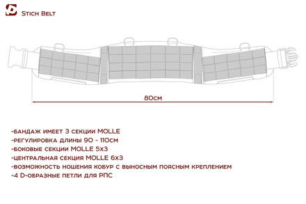 Бандаж тактический STICH BELT 90см