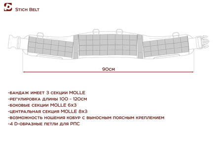 Бандаж тактический STICH BELT 90см