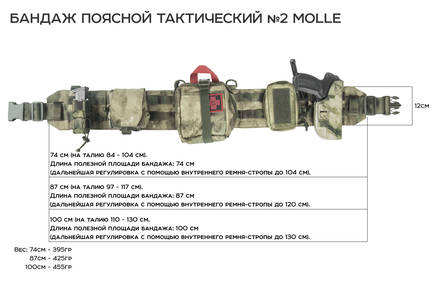 Бандаж поясной тактический №2 MOLLE