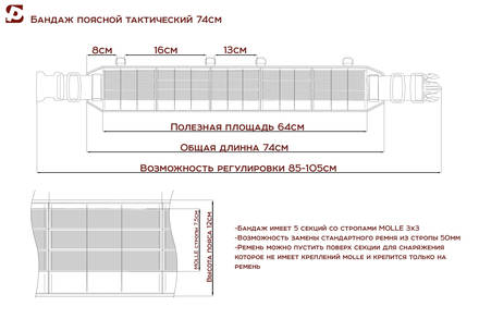 Бандаж поясной тактический